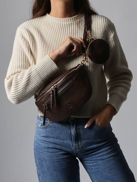 Heuptasje Lulu castagnette Bruin zip YSALINE ander zicht 1